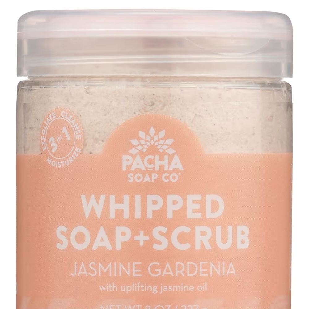 PACHA Soap Whipped Soap and Scrub. Jasmine and Gardina Scented. 8ox - Picture 8 of 9